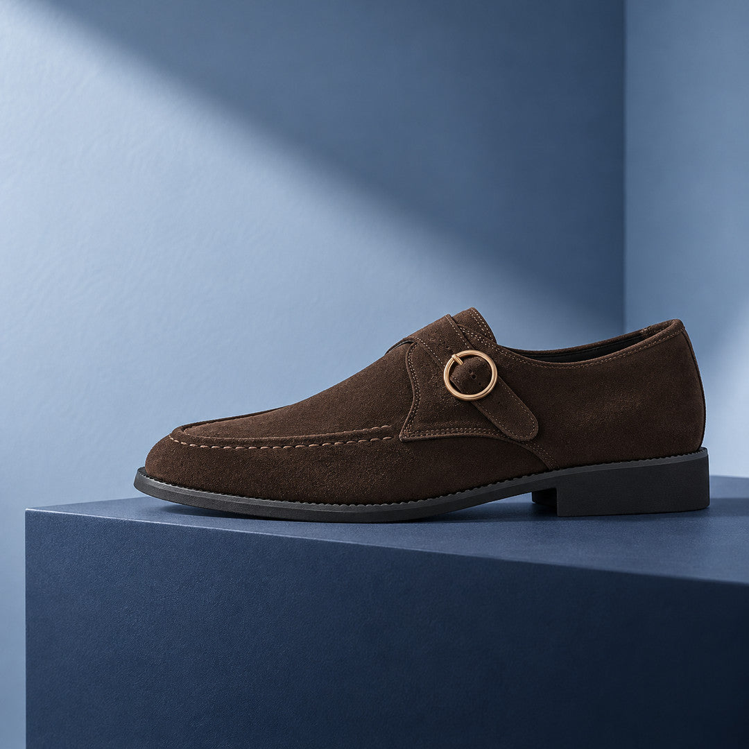 Cavendish Round Buckle Suede Loafers (1:1, image 2)