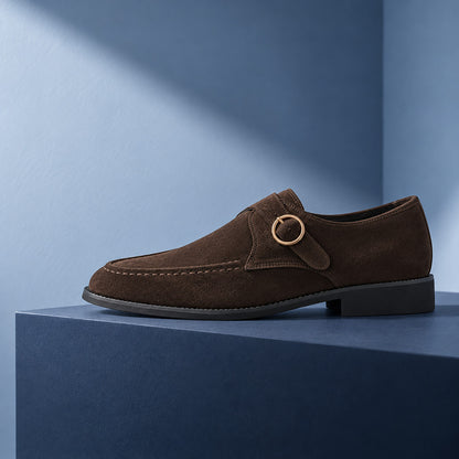 Cavendish Round Buckle Suede Loafers (1:1, image 2)