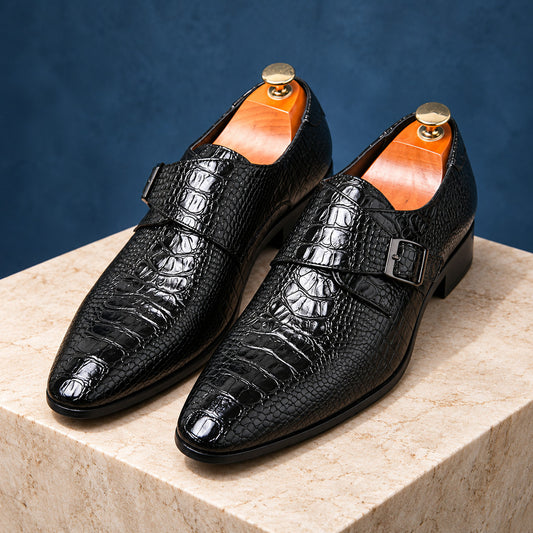 Chantrell Broad Strap Croc-Effect Dress Shoes (1:1, image 1)