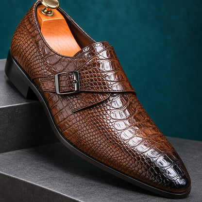 Chantrell Broad Strap Croc-Effect Dress Shoes (1:1, image 4)