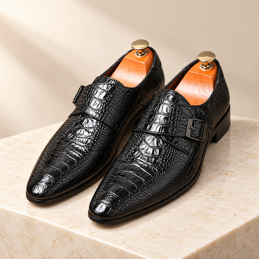 Chantrell Broad Strap Croc-Effect Dress Shoes (1:1, image 6)