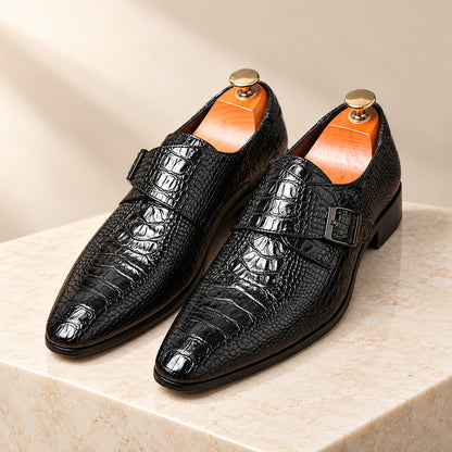 Chantrell Broad Strap Croc-Effect Dress Shoes (1:1, image 6)
