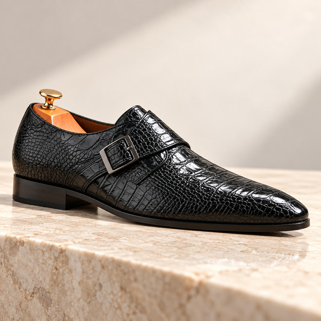 Chantrell Broad Strap Croc-Effect Dress Shoes (1:1, image 7)