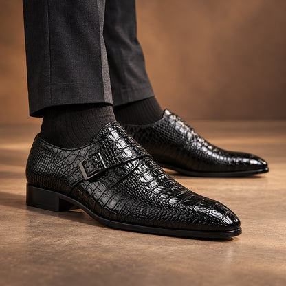 Chantrell Broad Strap Croc-Effect Dress Shoes (1:1, image 10)