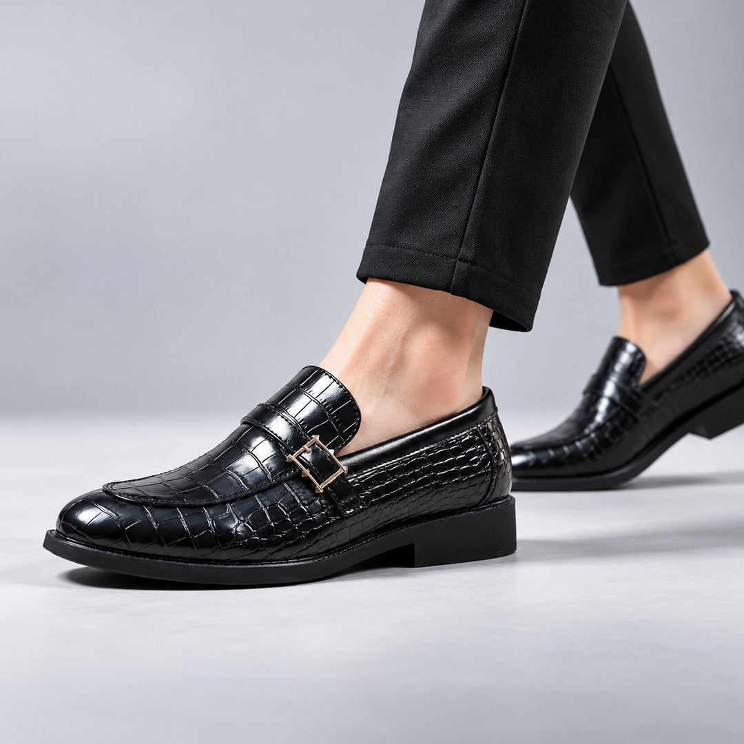 Corbin Scaled Buckle Loafers (1:1, image 2)