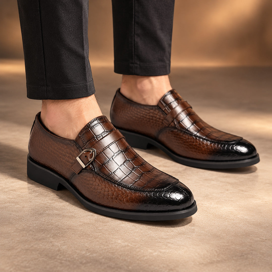 Ellersmere Split Toe Textured Monk Shoes (1:1, image 1)