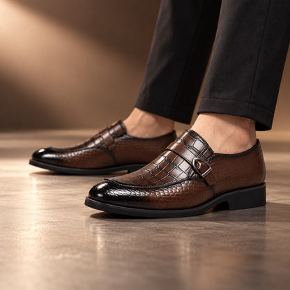 Ellersmere Split Toe Textured Monk Shoes (1:1, image 2)