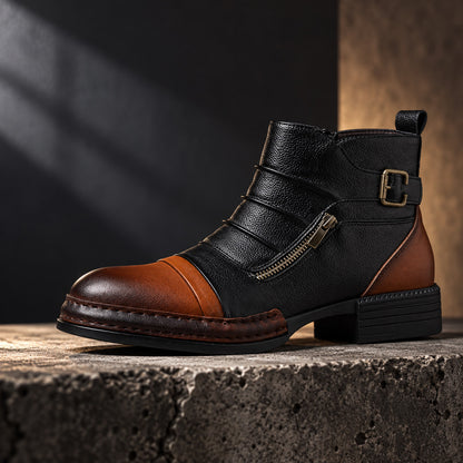 Ashbourne Two-Tone Leather Boots (1:1, image 2)