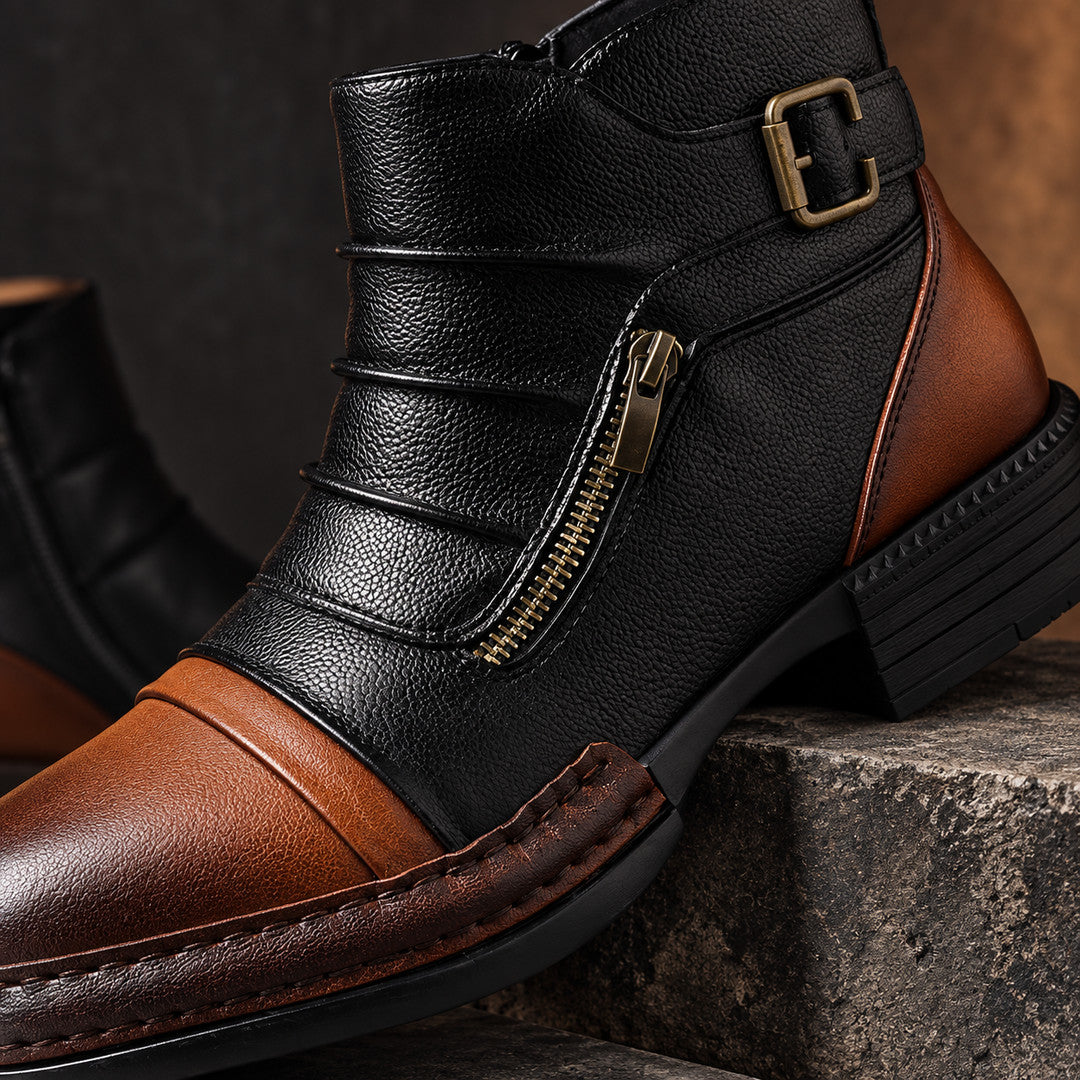 Ashbourne Two-Tone Leather Boots (1:1, image 4)