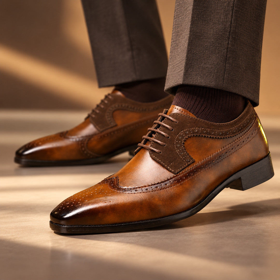 Hartwell Contrast Panel Wingtip Brogues (1:1, image 4)