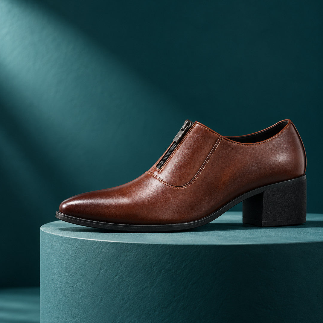 Lansdowne Front Zip Block Heel Dress Shoes (1:1, image 2)