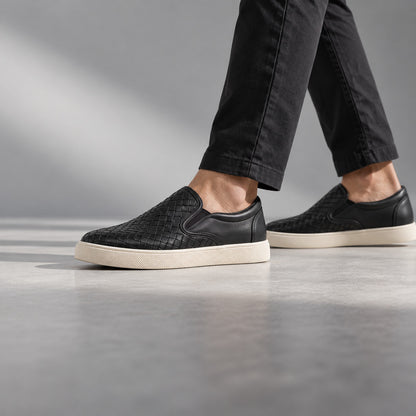 Harlow Leather Weave Loafers (1:1, image 18)