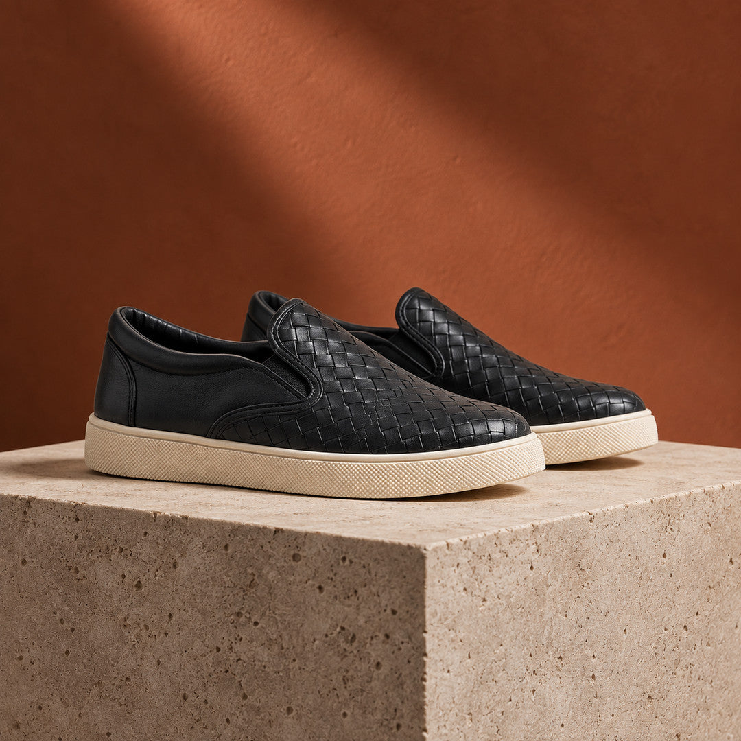 Harlow Leather Weave Loafers (1:1, image 21)