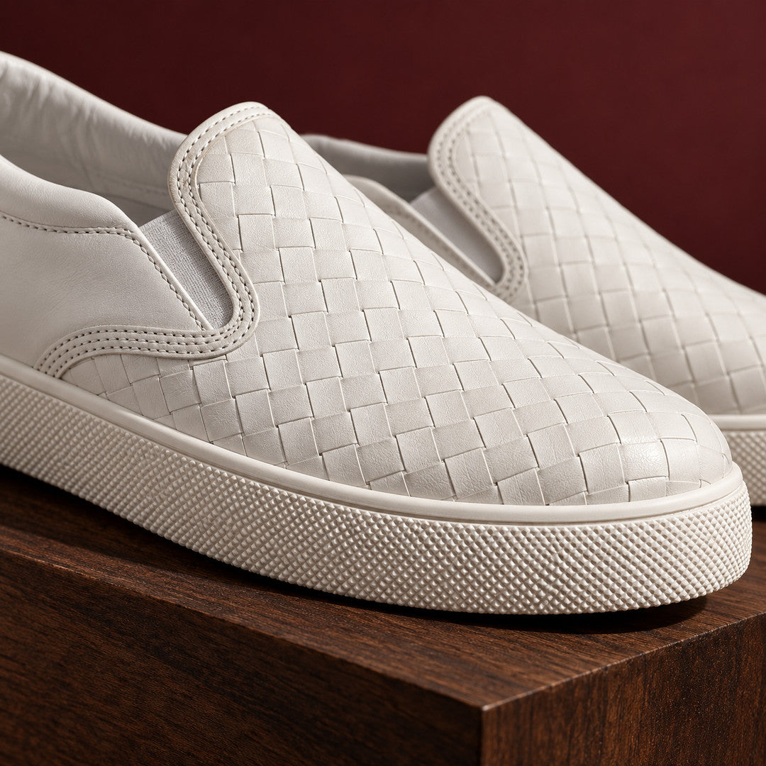 Harlow Leather Weave Loafers (1:1, image 24)