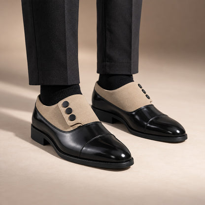 Montclair Button Detail Cap Toe Loafers (1:1, image 5)