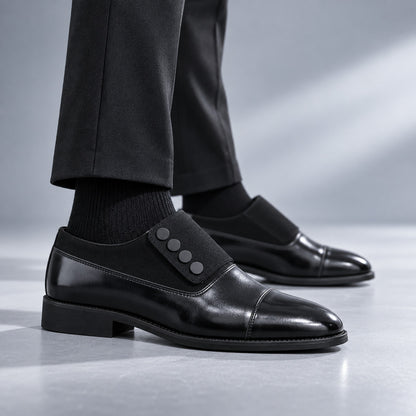 Montclair Button Detail Cap Toe Loafers (1:1, image 6)