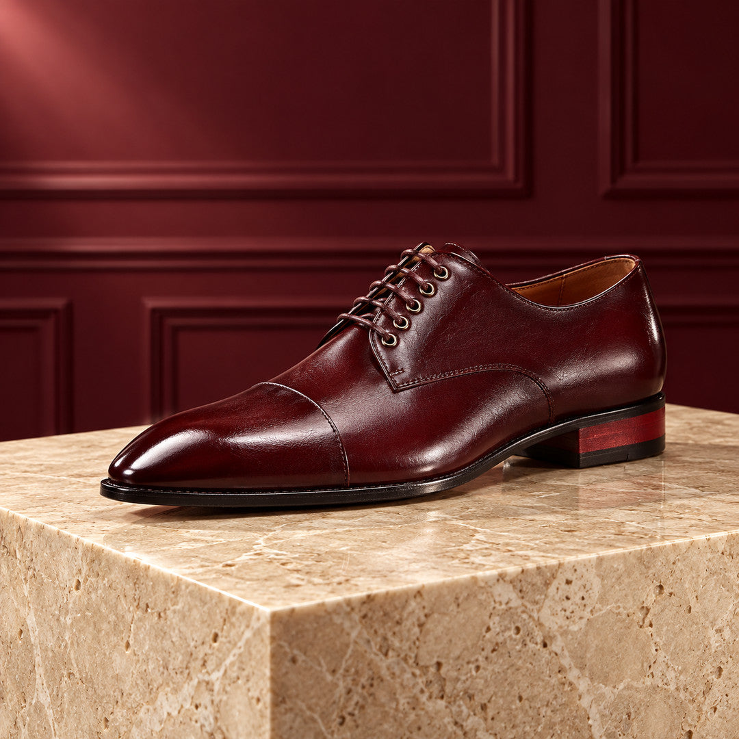 Orsini Side Lace Split Leather Dress Shoes (1:1, image 2)