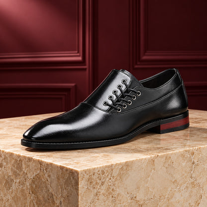 Orsini Side Lace Split Leather Dress Shoes (1:1, image 6)
