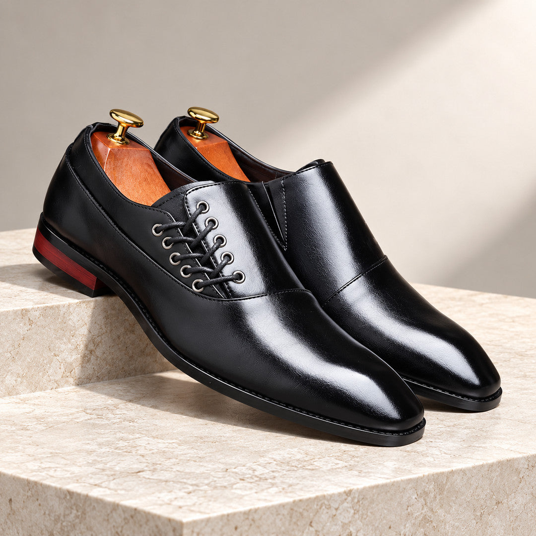 Orsini Side Lace Split Leather Dress Shoes (1:1, image 9)