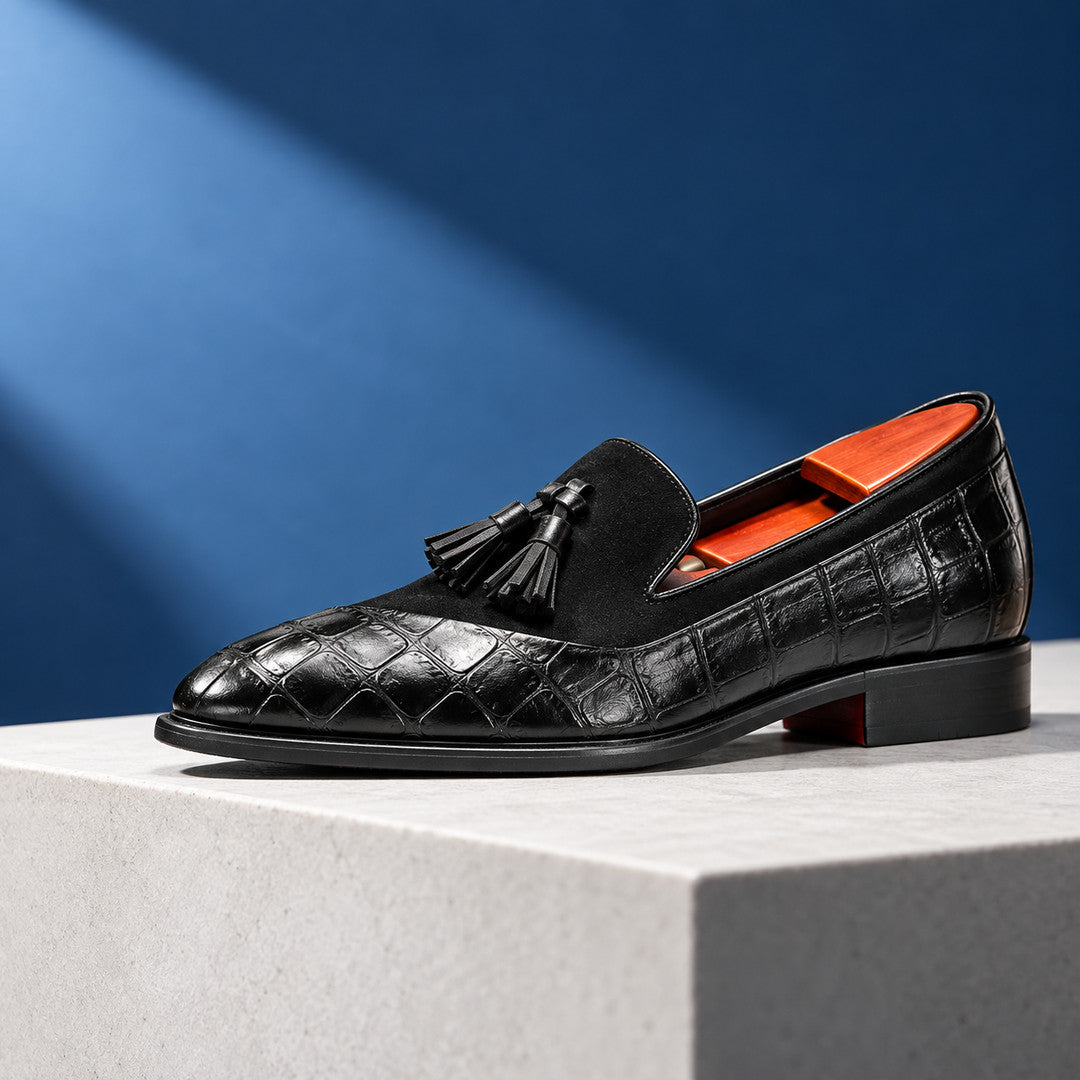 Stansfield Croc-Effect Tassel Loafers (1:1, image 2)
