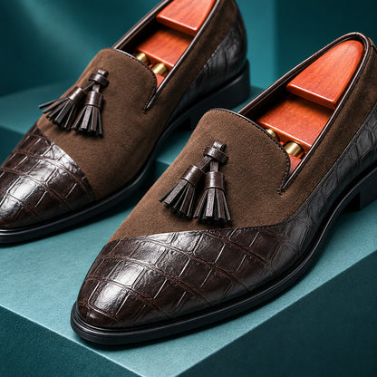 Stansfield Croc-Effect Tassel Loafers (1:1, image 4)