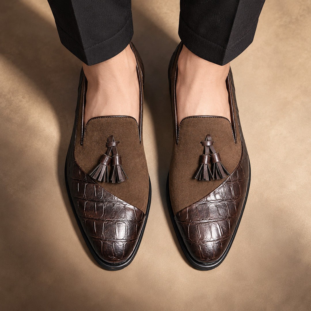 Stansfield Croc-Effect Tassel Loafers (1:1, image 7)