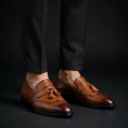 Casterly Leather Brogue Loafers