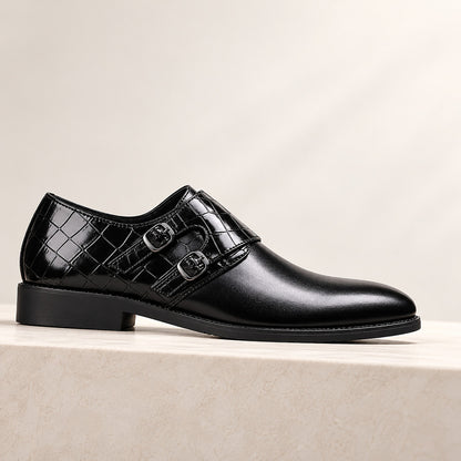 Vallencourt Croc-Effect Panel Double Monk Shoes (1:1, image 6)