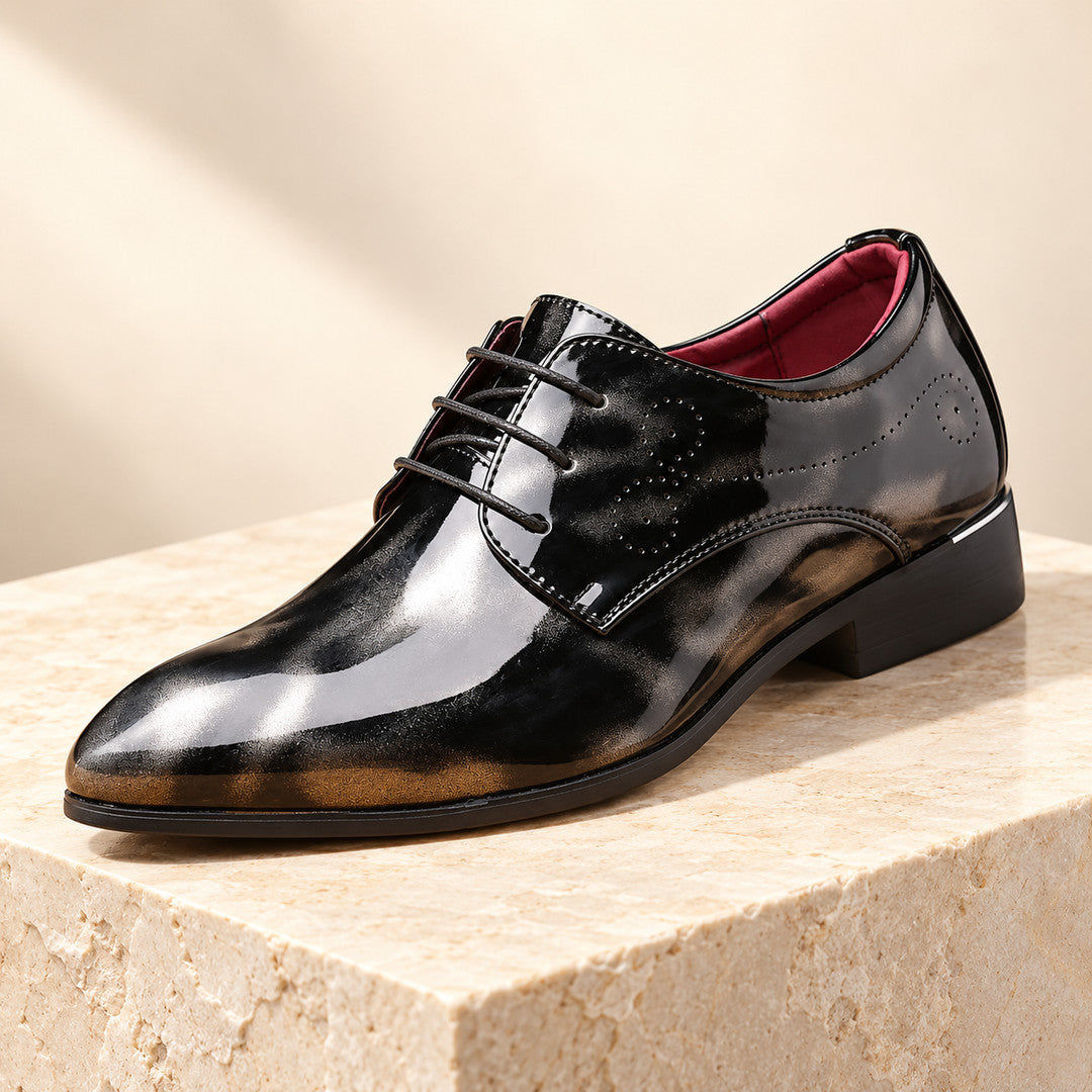 Veyron High-Shine Patent Leather Derby Shoes (1:1, image 1)