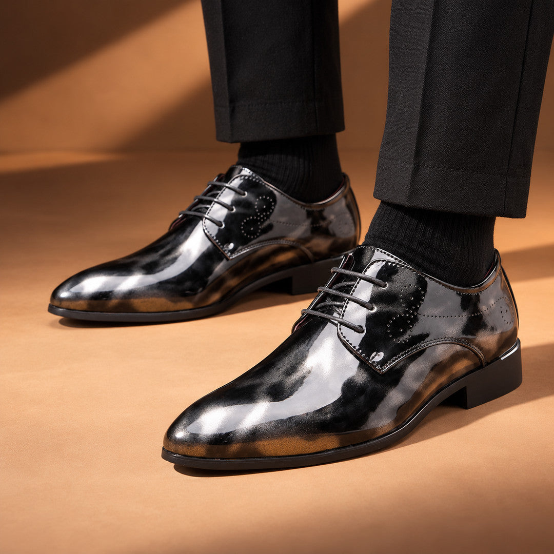 Veyron High-Shine Patent Leather Derby Shoes (1:1, image 5)