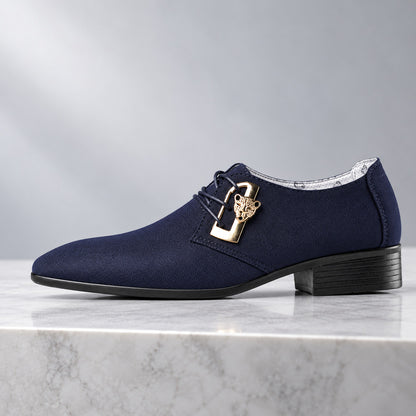 Villeroy Gold-Tone Emblem Canvas Dress Shoes (1:1, image 2)
