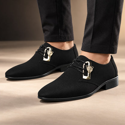 Villeroy Gold-Tone Emblem Canvas Dress Shoes (1:1, image 7)