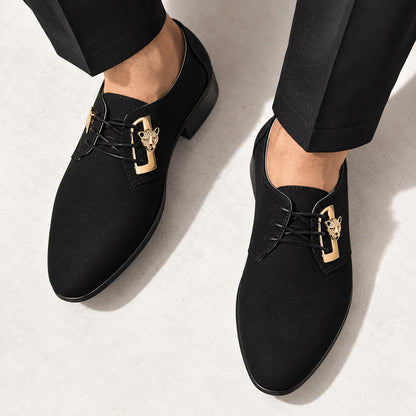 Villeroy Gold-Tone Emblem Canvas Dress Shoes (1:1, image 9)